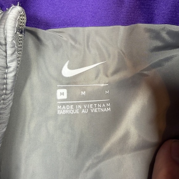 Nike Clemson Tigers Full Zip Puffer Vest Women's Medium Purple Gray NWT - Picture 3 of 6
